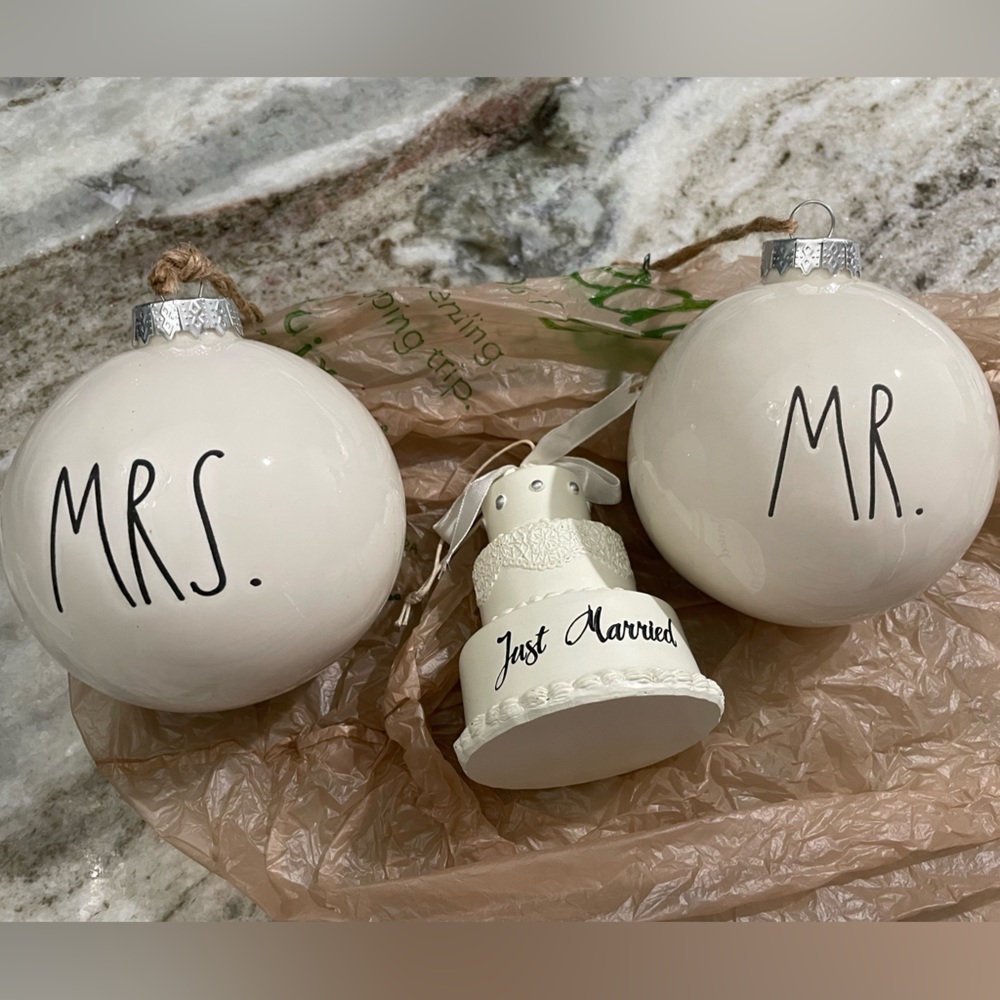 3/$15 - Rae Dunn Wedding Ornaments